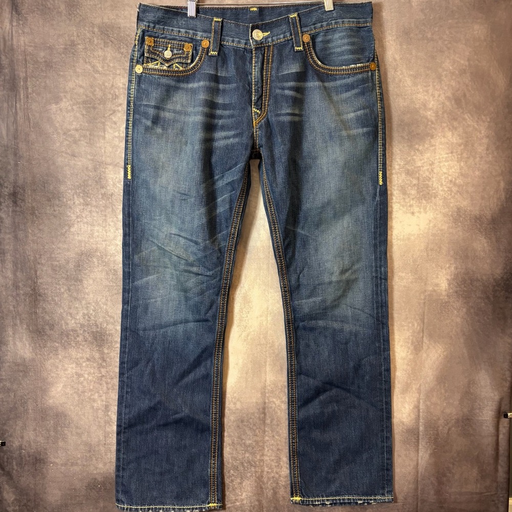 Vintage Y2K True Religion Ricky Big QT Men Size 38 Jeans Size 38 Thick Stitch